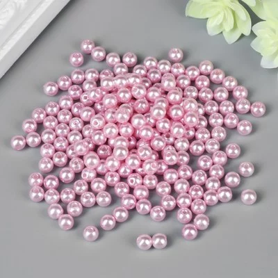 Набор бусин для творчества пластик "Розовое кружево" набор 200 шт d=0,6 см 4762450