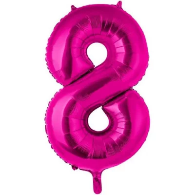 Шар фольгированный Цифра 8 40" Fuchsia 1207-2983