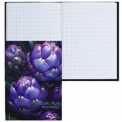 Книжка записная А7 75*105 64л клетка склейка тв обл 7Бц KLERK Артишоки 242732