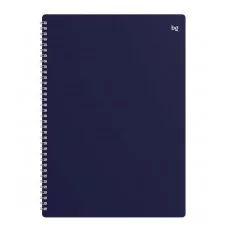 Тетрадь 48л., А4 клетка на гребне BG "Base", пластиковая обложка, синий 378831
