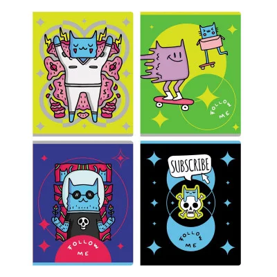 Тетрадь 60л., А5, линия BG "Подпишись на меня" 350646