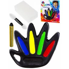 Набор аквагрима для детей(6 цветов, карандаш 1шт, спонж 1шт, аппликатор 1шт) ( Арт. КС-4625)