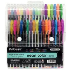 Ручки гелевые набор-36 цв. CD-806 "Neon Color" ассорти 1мм, HG6107-36 двухрядные 315520