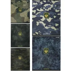 Тетрадь КЛЕТКА 48л. ДИЗАЙН МИЛИТАРИ - 1 цветная мелов. обл., лён 48-5135