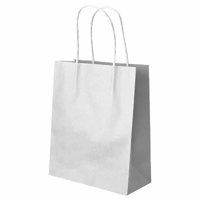 Пакет подарочный 1шт 18*23*10см MESHU, крафт, белый 354553