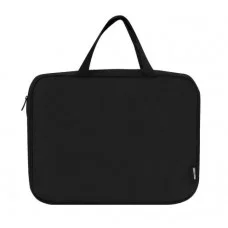 Папка на молнии А4 ЧЕРНАЯ (П-1522) с ручками, внут.карман, 350х270x60мм П-1522