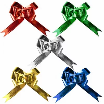 Бант-бабочка 1,2 см для подарка, 1 шт металлик цвет ассорти, ЗОЛОТАЯ СКАЗКА Разбор591837