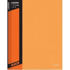 Папка с 10 вкладышами "Juicy" A4, 450 мкм, вкладыши 30 мкм, фактура "песок" внешний карман со сменной этикеткой, внутренний карман, индивидуальная маркировка, непрозрачная оранжевая 3100902