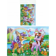ПАЗЛ-РАМКА. 15 элементов КОРОЛЕВСТВО ПОНИ (Арт. П15-2691)