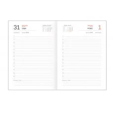 Ежедневник датированный 2026г., А5, 176л., твердый переплет, балакрон, BG "Ariane. Dark red", тёмно-красный 380037