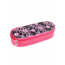 Пенал-косметичка ДЖИНСОВЫЙ РИСУНОК, МАЛИНОВЫЙ (ПН-5058) ткань