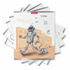 Тетрадь школьная ученическая ErichKrause® Robolife, 24 листа, линейка 53731