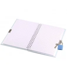 Подарочный блокнот 13,0 см * 18,0 см , гребень, Alingar, ламинация, конгрев, эффект 3D, замочек, 45 л., клетка, "Футбол" AL11732