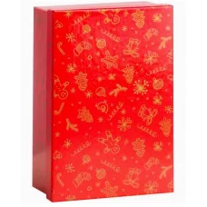 Коробка прямоугольная одинарная Новогодняя пора 40х28х10 КОР-7870