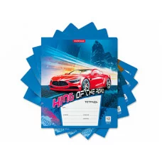 Тетрадь школьная ученическая ErichKrause® Автосияние, 12 листов, крупная клетка (в плёнке по 10 шт.) 46628