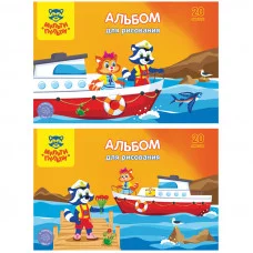 Альбом для рисования 20л А4 на склейке Мульти-Пульти Приключения Енота 257834