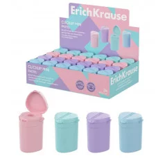 Точилка пластиковая ErichKrause ClickUp Mini, Pastel, с контейнером, ассорти 60064
