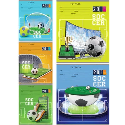 Тетрадь КЛЕТКА 18л. В МИРЕ ФУТБОЛА-1 (18-3693) цвет.мелов.обл..