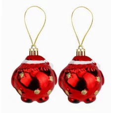 Набор ёлочных подвесок "Пузатый Дед Мороз" 5*5*7см 2 шт НУ-2607