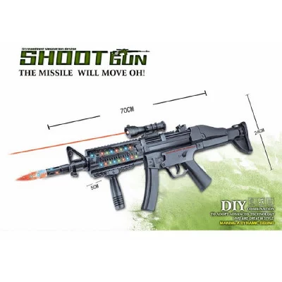 Автомат "Цель" (свет,звук, лазер. прицел,3*АА не в комп.,в пак.) (70x5х24cм) ( Арт. 2306100