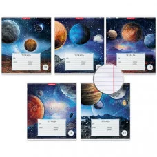 Тетрадь школьная ученическая ErichKrause Космос 18 листов линейка 49202