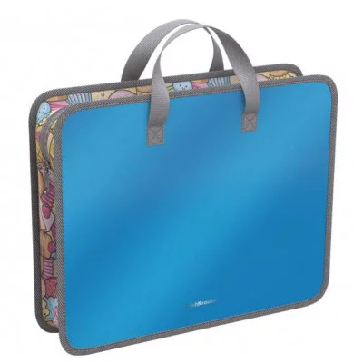 Папка пластиковая для творчества ErichKrause Glossy Bubble Gum, арома, A4+, голубой 55000