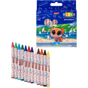 Набор восковых мелков СМЫШЛЁНЫЙ КОТЁНОК 12цв TM "Profit" ШМ-4521