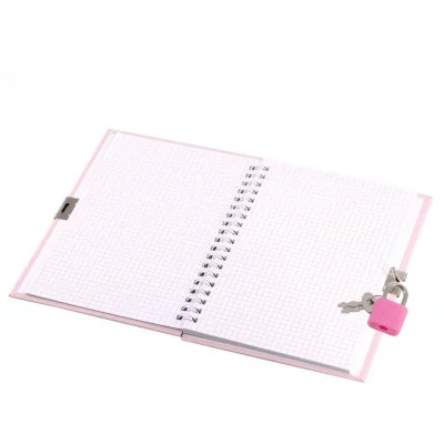 Подарочный блокнот 13,0 см * 18,0 гребень, Alingar, мат. ламинация, замочек, 45 л. клетка, Лапки коралловый AL11801