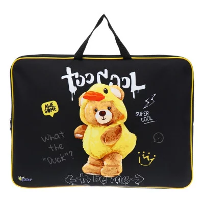 ПМД 3-20 Мишка Кря -папка менеджера А3(ручка - тесьма),п/э с диз., 475х345х45 мм