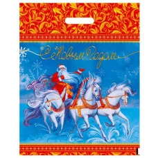 Пакет с прорубной ручкой НЕО ПАК Мчится праздник 38*4018016