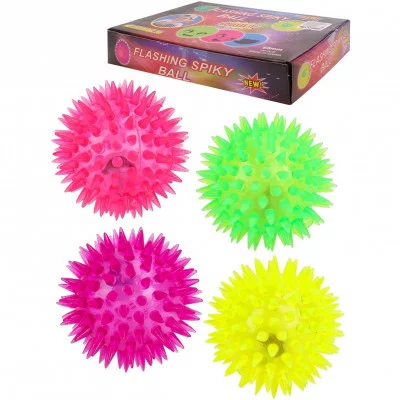 Мяч световой "Колючка-1" 5,5см свет,пищалка,цвет-микс
