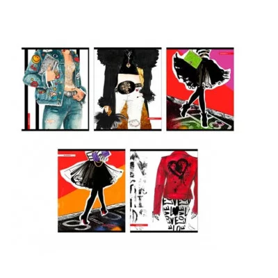 Тетрадь 60л клетка ламин "Мода" ассорти (5диз) 60г/м2 АКАДЕМИЯ ХОЛДИНГ JP8/5 228456