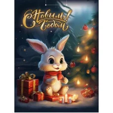 Optima Пакет подарочный с глянц.ламин.26,4x32,7x8см(L)Счастливый зайчик,128г(собс.разр.) ПКП-6686