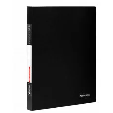 Папка 60 вкладышей BRAUBERG "Office", черная, 0,6 мм, 222637