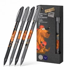 Ручка шариковая ErichKrause U-109 Stick&Grip Happy Capy 1.0, Ultra Glide Technology, цвет чернил синий 1шт 61101
