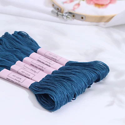 Нитки мулине 8±1м №3765, цена за 1шт., морской синий АУ 5195499