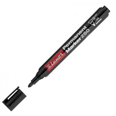 Маркер перманентный Luxor "250" черный, пулевидный, 1-3мм 233838