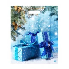 Пакет с прорубной ручкой НГ  18009 Подарки зимы 45*38 (ТИКО)