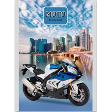 БЛОКНОТ А6 16л. МОТОКРОСС Б16-6077 ассорти, на скрепке