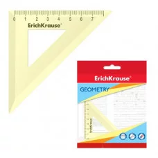 Угольник пластиковый ErichKrause Pastel 45°/7см желтый 57870