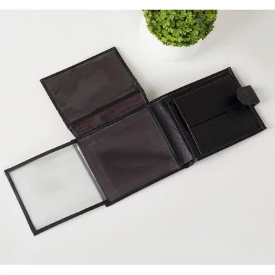 Портмоне муж Маркус, 12,5*2,5*9,5, отд, д/карт, д/монет, с клапаном, черный 4697184