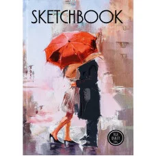 Cкетчбук А4 Прогулка (7БЦ, мат лам+выб лак, 64 л, ляссе, 100г) (айвори) С64-4179