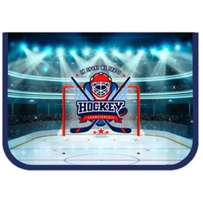 ПКТ 07-20 Хоккей эмблема-пенал п/э 1-отдел. средний 190*130 с откидной планкой, ткань