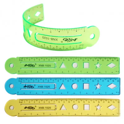 Линейка 20см, гибкая, цв.ассорти 1шт J.Otten 173211