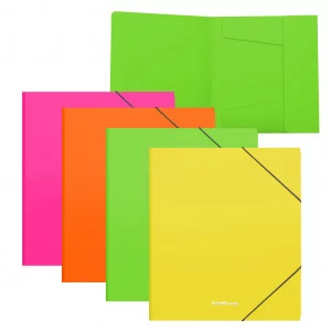Папка для тетрадей на резинках пластиковая ErichKrause® Matt Neon, A5+, ассорти 50389 