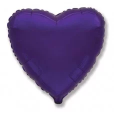 Шар (18\'\'/46 см) Сердце, Фиолетовый, 1 шт. 201500V