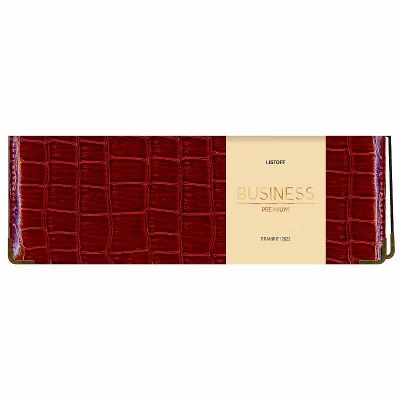 Планинги датир. 56л. (BUSINESS PREMIUM) Иск.кожа с порол. Метал.угол. Форз. иск.кожа. Евроспираль. Съемн.блок. Бум.тонир.оф. 70г/м2, 2кр. Ин.уп.OPP Grand croco (бордо) ПКБП225601