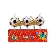 Свечи для торта на пиках Футбол 5 шт. С-6006