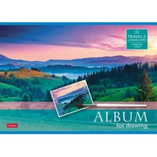 АЛЬБОМ для рисования 48л А4ф на скобе серия -Моменты вдохновения- Аль4829