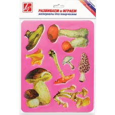 Трафарет ЛУЧ ГРИБЫ 165х205 мм пластик роз. Луч 010561